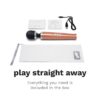 Le Wand Diecast Rechargeable Wand Vibrator Massager with accessories
