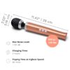 Le Wand Diecast Rechargeable Wand Vibrator Massager with copper design
