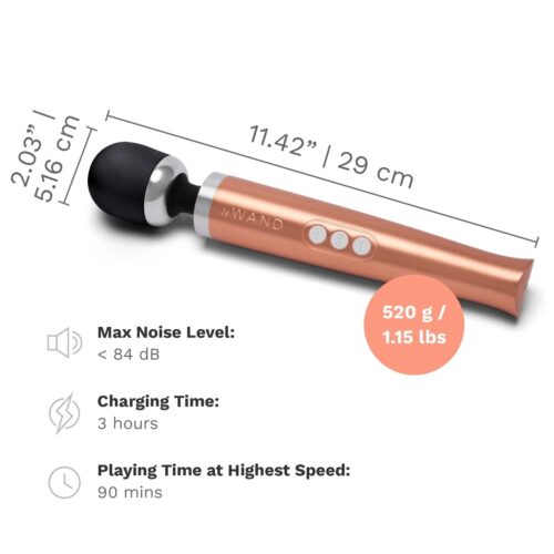 Le Wand Diecast Rechargeable Wand Vibrator Massager with copper design