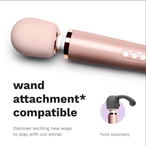Le Wand Powerful Plug In Vibrating Wand Massager, with a soft head and control buttons