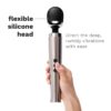 Le Wand Diecast Rechargeable Wand Vibrator Massager with a flexible silicone head
