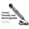 Le Wand Diecast Rechargeable Wand Vibrator Massager, travel-friendly and rechargeable