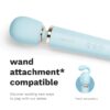 Le Wand Powerful Plug In Vibrating Wand Massager, soft blue design