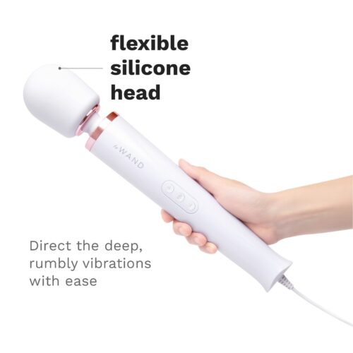 Le Wand Powerful Plug In Vibrating Wand Massager with a flexible silicone head