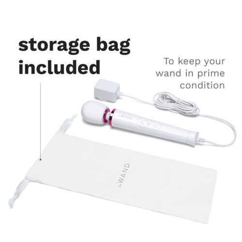 Le Wand Powerful Petite Plug In Wand Vibrator with storage bag included