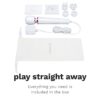 Le Wand Powerful Petite Plug In Wand Vibrator, with accessories and storage pouch
