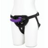 lf1378_03jpeg Lux Fetish Strap On Harness & 5 inch Dildo Set - Purple, 5inch
