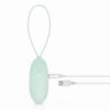 Experience pleasure on-the-go with the Luv Egg Vibrating Egg. Luv Egg Vibrating Egg in mint green color with USB charging cable