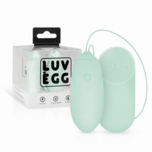 Luv Egg Vibrating Egg and remote control in a clear package
