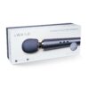 Le Wand Petite Rechargeable Wand Vibrator Massager, in a sleek box design