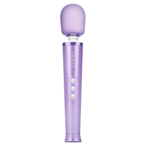 Le Wand Petite Rechargeable Wand Vibrator Massager in purple