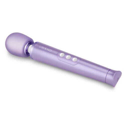 Le Wand Petite Rechargeable Wand Vibrator Massager in purple