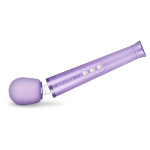 Le Wand Petite Rechargeable Wand Vibrator in purple