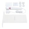 Le Wand Powerful Petite Plug In Wand Vibrator, user guide, charging adapter, and accessories