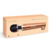 Le Wand Diecast Rechargeable Wand Vibrator Massager in copper packaging