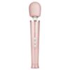 Le Wand Petite Wand Vibrator in gold, features a rounded head and control buttons