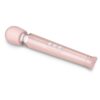 Le Wand Petite Wand Vibrator in gold, features a soft head and control buttons