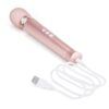 Le Wand Petite Wand Vibrator in gold, USB charging cable