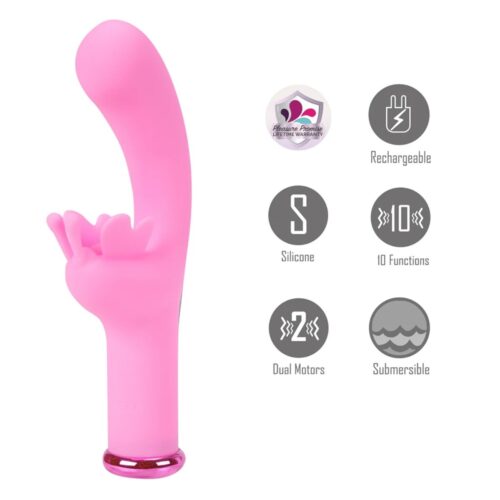 ma24-19-pink-04jpg Maia Toys Myla 10 Function Rechargeable Butterfly G-Spot Vibrator