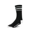 Black sock with 'CHASER' in white