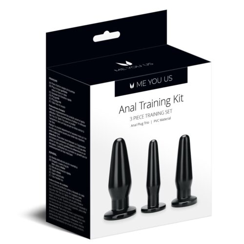 Three-piece anal training kit in a box