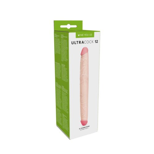 Me You Us Ultra Cock Double Ended Dildo - Vanilla, 12inch