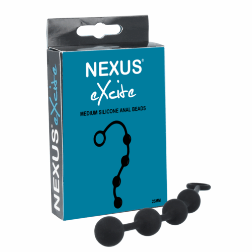 Nexus Excite Anal Beads - Black, M