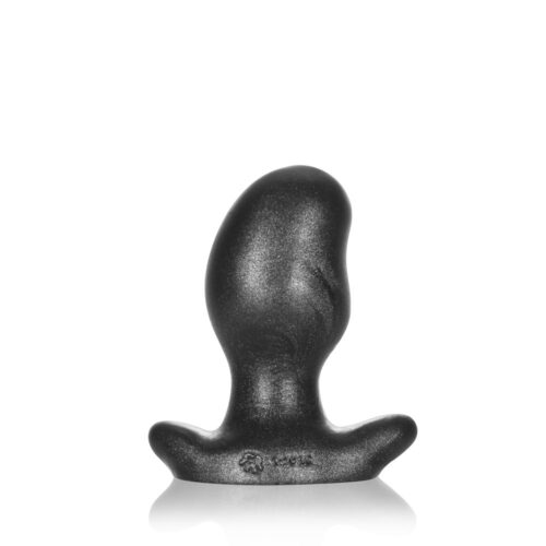 Black silicone plug with a curved design