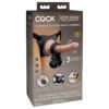 Body Dock King Cock Elite vibrating silicone strap-on kit, 7-inch