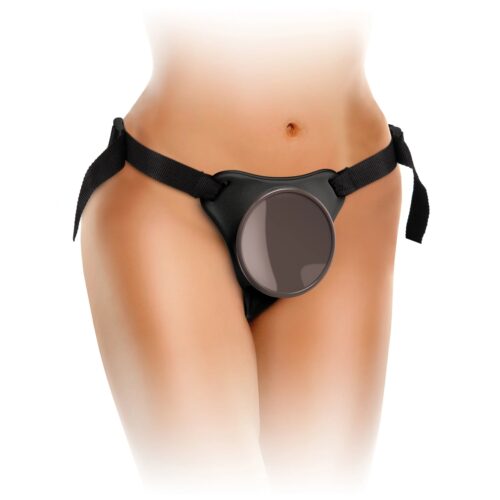 Body Dock King Cock Elite Ultimate Vibrating Silicone Strap On Kit in black and white