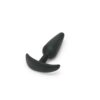 Black silicone tapered plug with a flared base