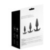 Anal training kit with 3 different sized plugs
