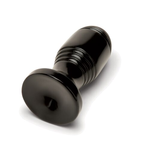 A black tapered plug designed for adult use