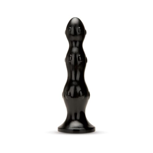 A sleek, curvy black toy