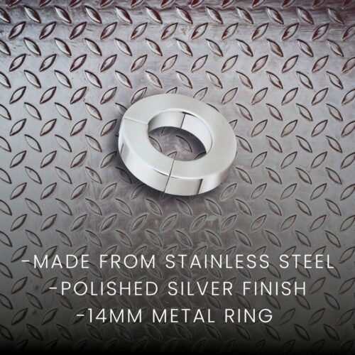 Prowler Red Stainless Steel Magnetic Ring - Silver Colour