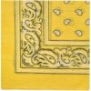 Yellow fabric with paisley border designs