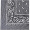 Decorative gray fabric with paisley designs