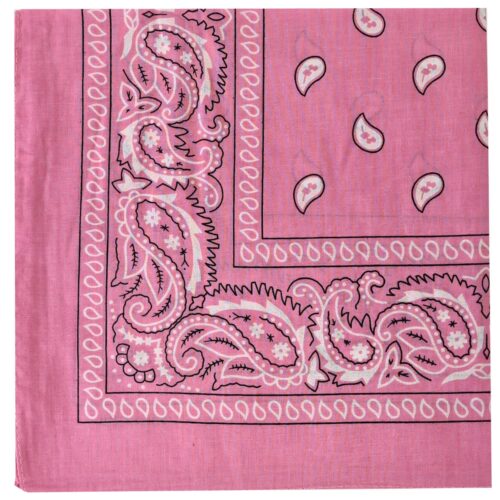 Pink bandana with paisley patterns