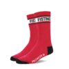 Red socks with 'FISTING' text