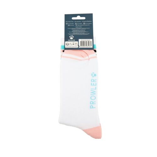 Prowler socks in white with pink accents
