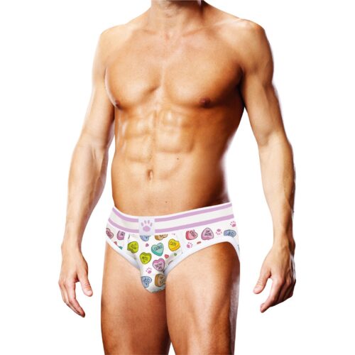 Prowler Candy Hearts Brief – White, XS