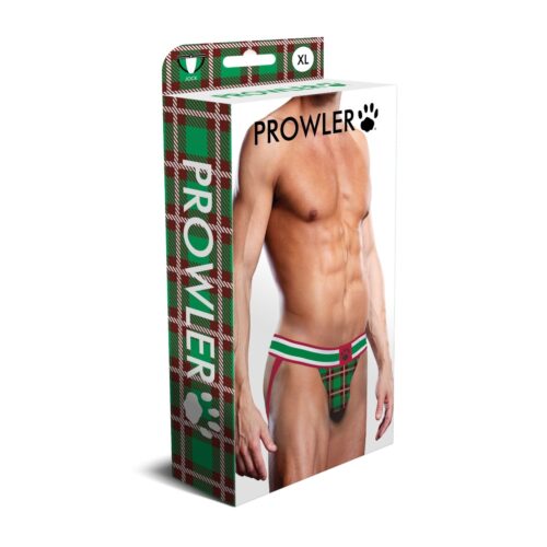 Prowler jockstrap packaging featuring a male model