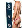 Jockstrap packaging featuring a model's back