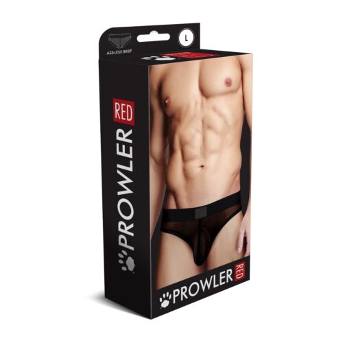 Prowler Red Fishnet Ass-Less Brief - Black