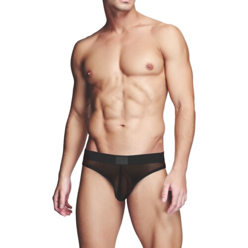 Prowler Red Fishnet Ass-Less Brief - Black