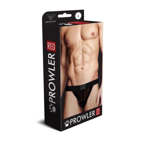 Prowler Red Fishnet Ass-Less Jock - Black