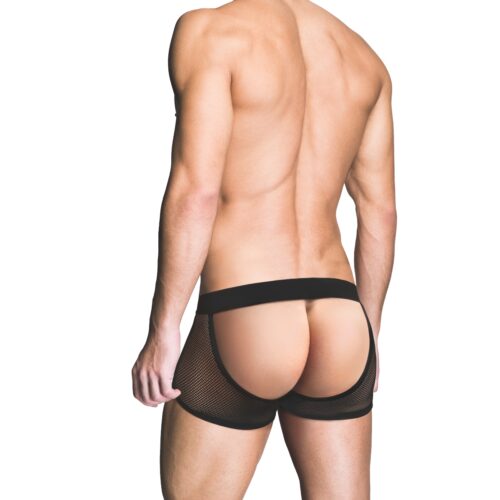 Prowler Red Fishnet Ass-Less Trunk - Black
