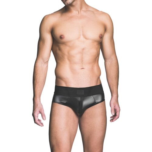 Prowler Red Wetlook Mens Brief - Black
