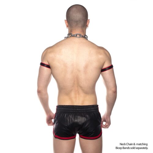 Prowler Red Leather Sports Shorts