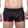 Prowler Red Leather Sports Shorts